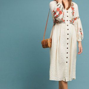 ANTHROPOLOGIE | grenoble embroidered peasant dress